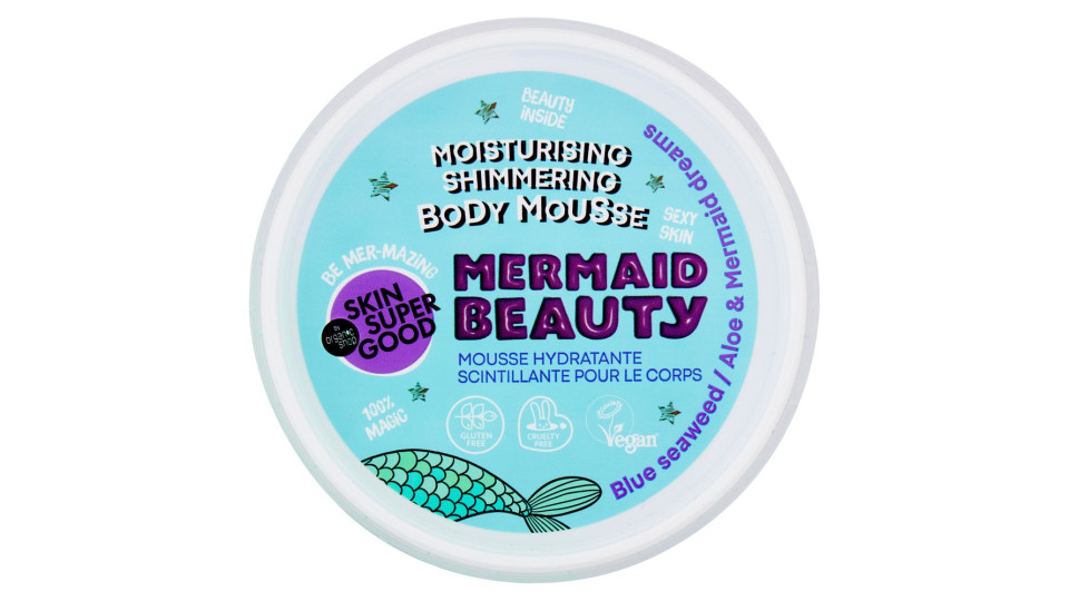 Skin Super Good Moisturising Shimmering Body Mousse Mermaid Beauty 250 Ml