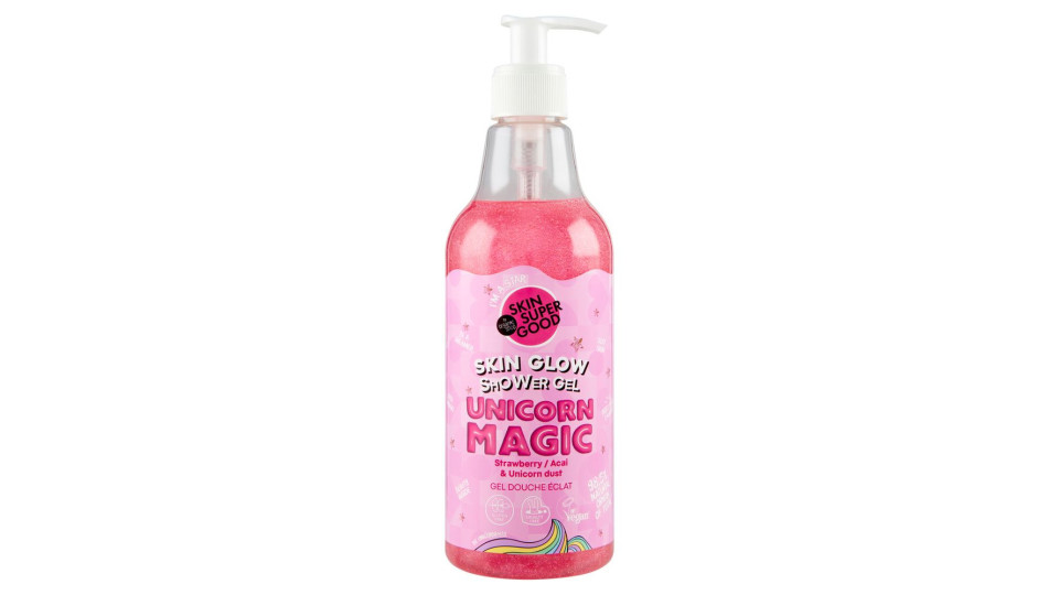 Skin Super Good Skin Glow Shower Gel Unicorn Magic Strawberry/acai & Unicorn Dust 500 Ml