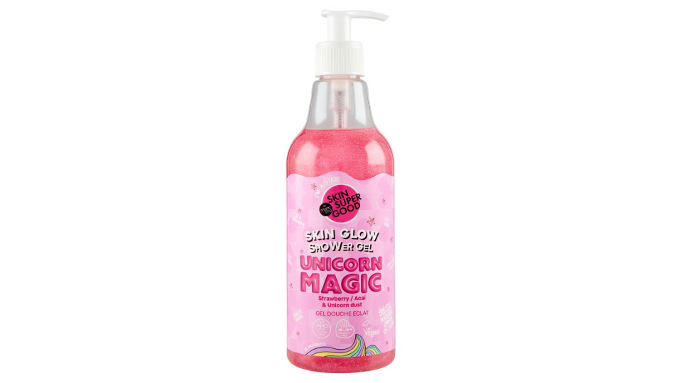 Skin Super Good Skin Glow Shower Gel Unicorn Magic Strawberry/acai & Unicorn Dust 500 Ml