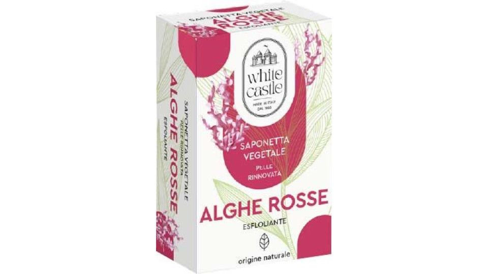 Saponetta Vegetale Alghe Rosse Esfoliante White Castle 100 G