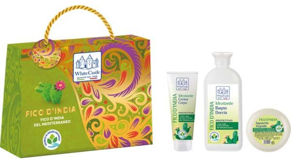 Confezione Regalo Fico D'india Con Bagnodoccia, Crema Corpo E Saponetta Vegetale