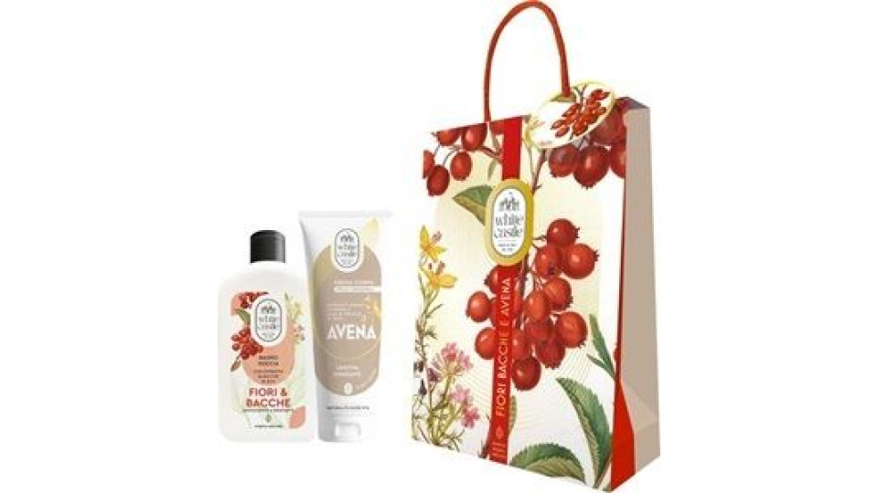 Confezione Bagno Doccia + Crema Corpo Fiori Bacche E Avena