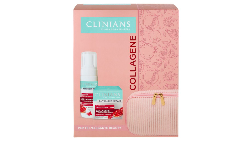 Clinians Antirughe Repair Collagene Trattamento Rassodante 50 Ml + Mousse Detergente Viso 150 Ml