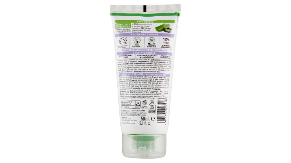 I Provenzali Bio Dermogel Biologico Aloe 98% 150 Ml