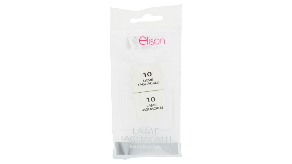 Elison Body Care Hand & Foot Care 2 Scatole Da 10 Lame Tagliacalli Per Tagliacalli Elison 13019