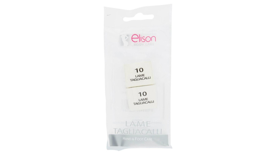 Elison Body Care Hand & Foot Care 2 Scatole Da 10 Lame Tagliacalli Per Tagliacalli Elison 13019