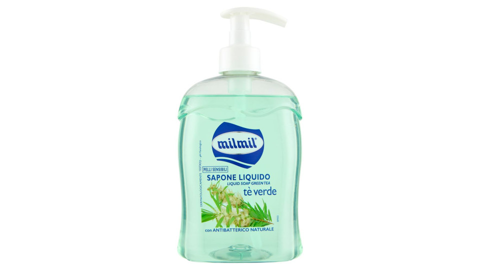 Milmil Sapone Liquido Tè Verde Pelli Sensibili 500 Ml