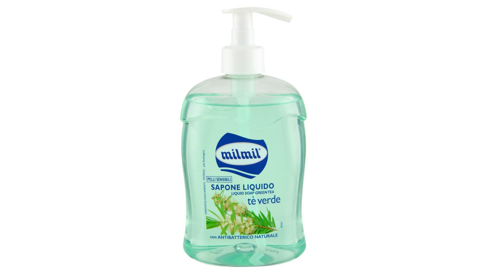 Milmil Sapone Liquido Tè Verde Pelli Sensibili 500 Ml