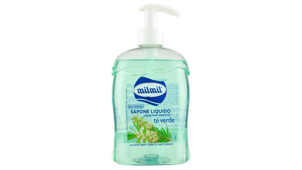 Milmil Sapone Liquido Tè Verde Pelli Sensibili 500 Ml