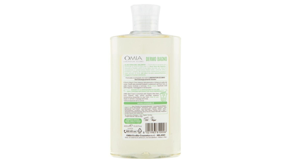 Omia Laboratori Ecobio Dermo Bagno Idratante Aloe Vera 400 Ml