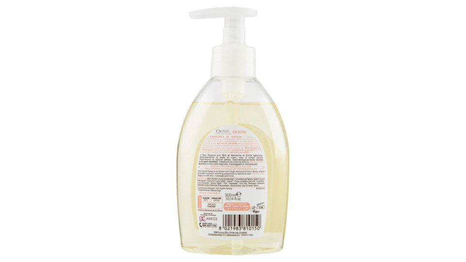 Omia Laboratori Ecobio Non Sapone Mandorla Di Sicilia Igienizzante 300 Ml