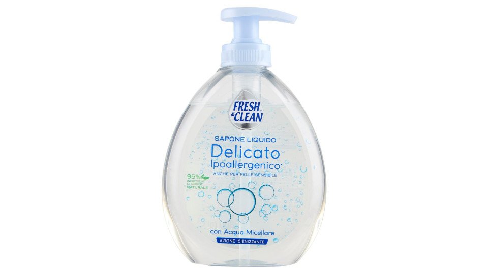 Fresh & Clean Sapone Liquido Delicato Ipoallergenico* Con Acqua Micellare 300 Ml