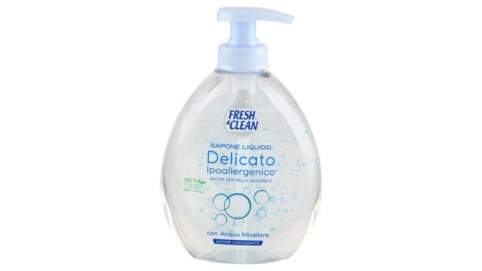 Fresh & Clean Sapone Liquido Delicato Ipoallergenico* Con Acqua Micellare 300 Ml