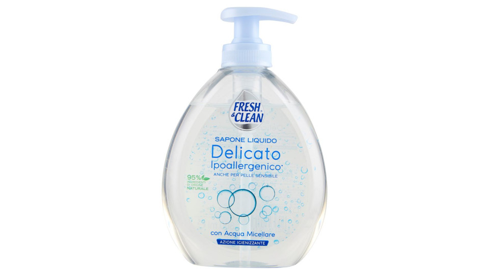 Fresh & Clean Sapone Liquido Delicato Ipoallergenico* Con Acqua Micellare 300 Ml