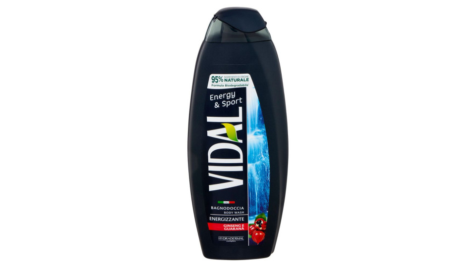 Vidal Energy & Sport Bagnodoccia Energizzante Ginseng E Guaranà 600 Ml