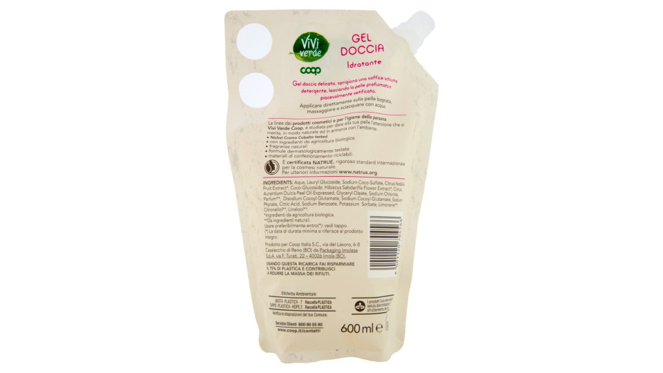Ricarica Gel Doccia Idratante 600 Ml