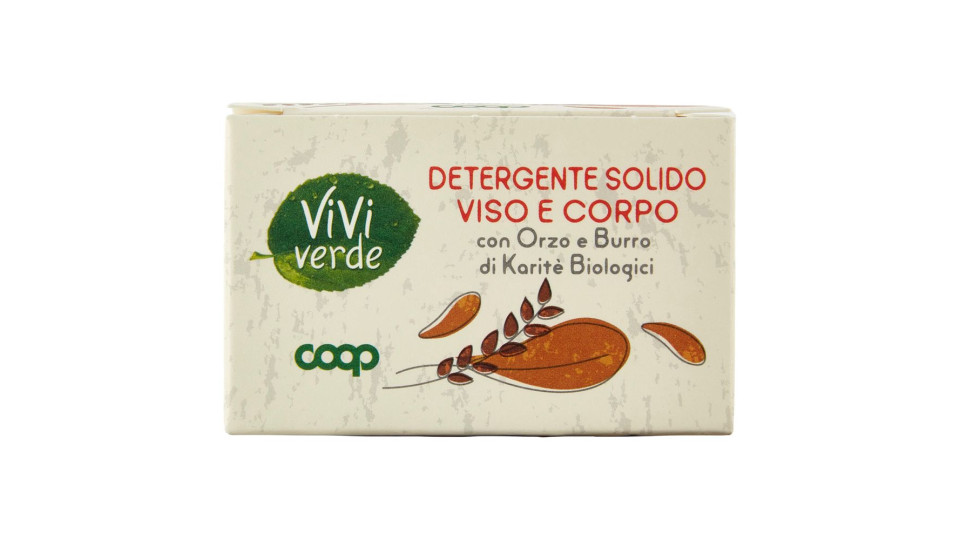 Detergente Solido Viso E Corpo Con Orzo E Burro Di Karitè Biologici 60 G