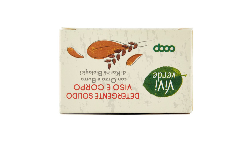 Detergente Solido Viso E Corpo Con Orzo E Burro Di Karitè Biologici 60 G