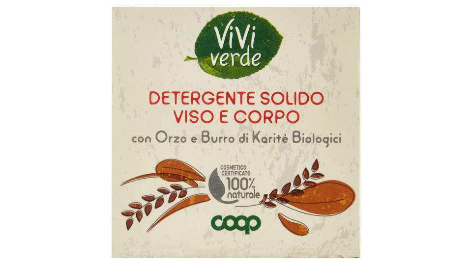 Detergente Solido Viso E Corpo Con Orzo E Burro Di Karitè Biologici 60 G
