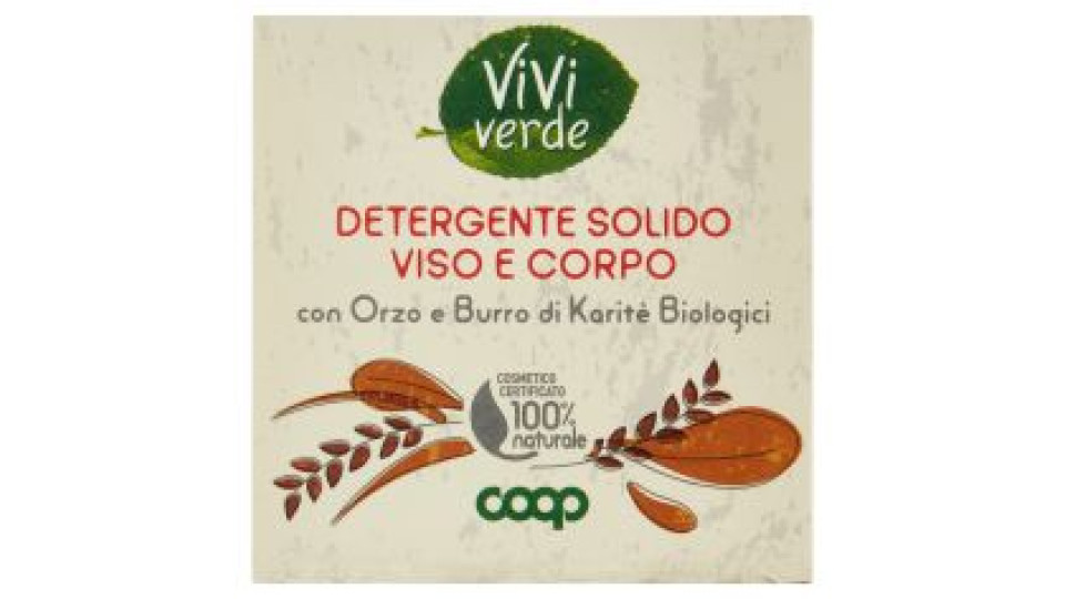 Detergente Solido Viso E Corpo Con Orzo E Burro Di Karitè Biologici 60 G