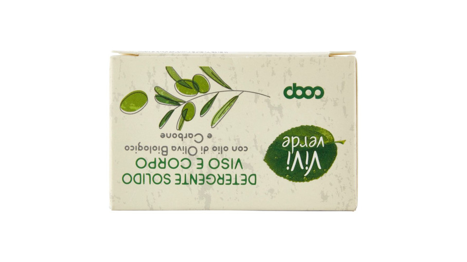 Detergente Solido Viso E Corpo Con Olio Di Oliva Biologico E Carbone 60 G