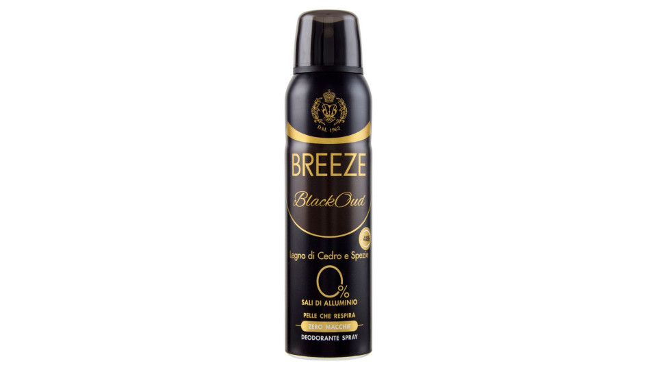 Breeze Blackoud Legno Di Cedro E Spezie Deodorante Spray 150 Ml