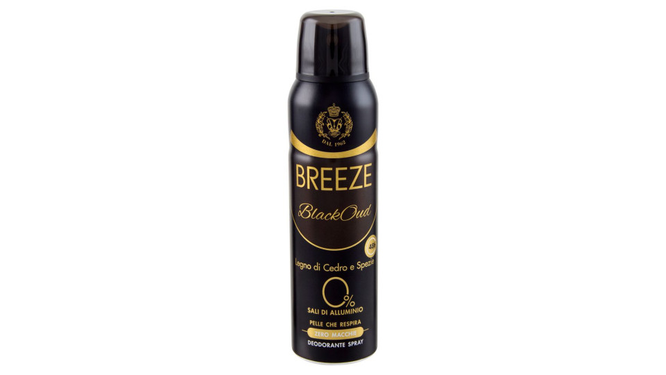 Breeze Blackoud Legno Di Cedro E Spezie Deodorante Spray 150 Ml