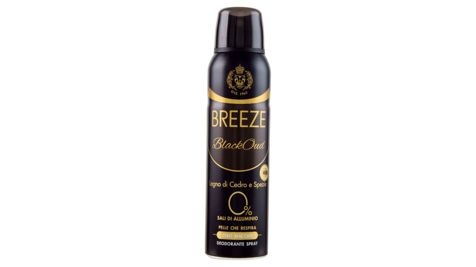 Breeze Blackoud Legno Di Cedro E Spezie Deodorante Spray 150 Ml