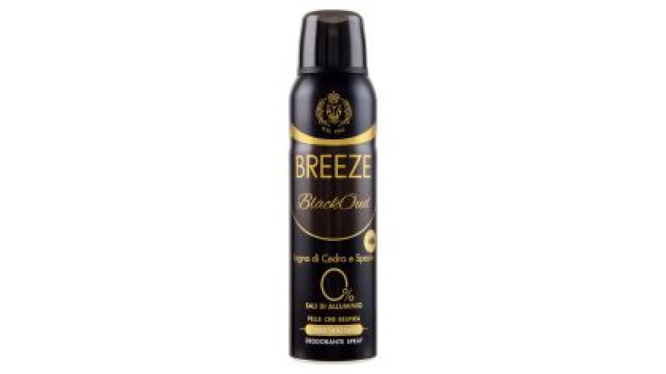 Breeze Blackoud Legno Di Cedro E Spezie Deodorante Spray 150 Ml