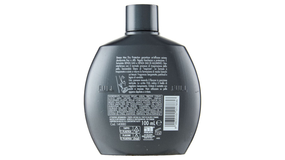 Breeze Men Dry Protection Deodorante Profumato 100 Ml