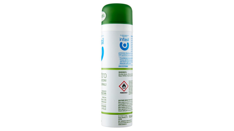 Infasil Deospray Neutro Sensazioni Naturali Olio Essenziale 150 Ml