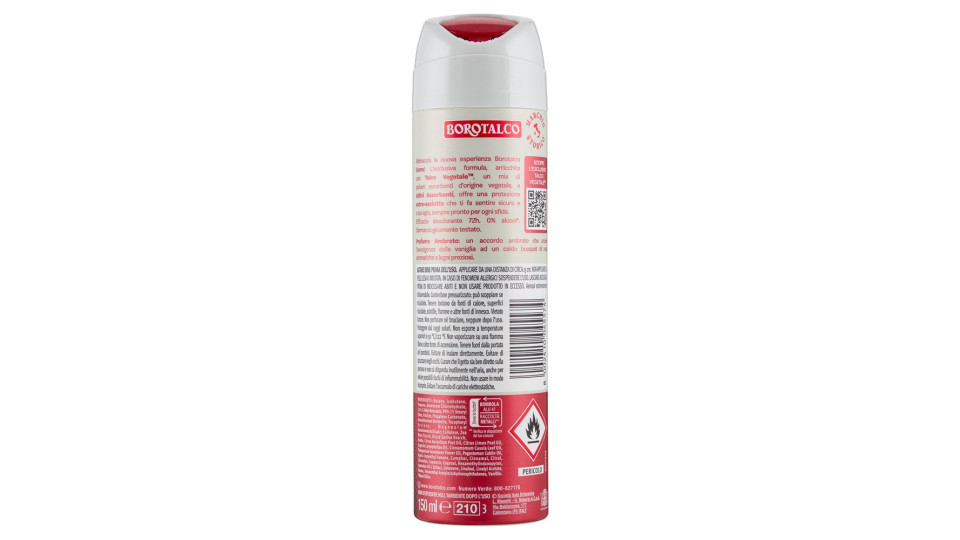 Borotalco Uomo Asciutto Profumo Ambrato Deo Spray 150 Ml