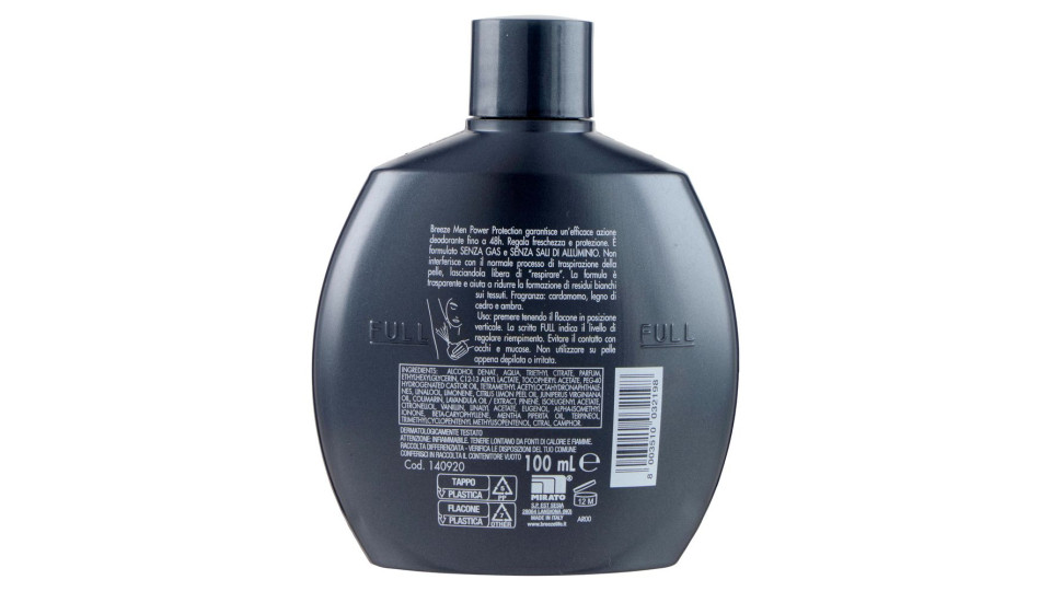 Breeze Men Power Protection Deodorante Profumato 100 Ml
