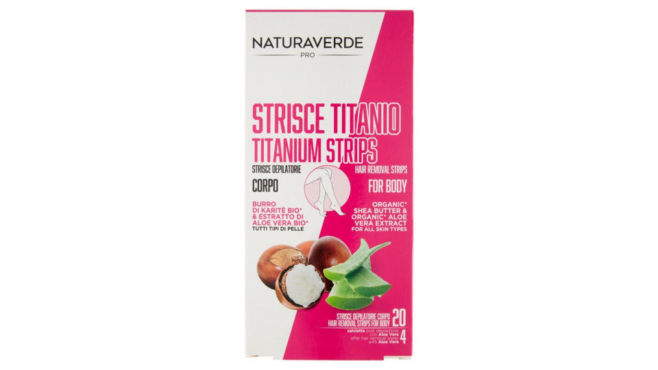 Naturaverde Strisce Depilatorie Braccia E Gambe Pelli Normali 20 Pz + 10