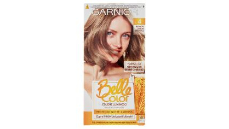 Garnier Belle Color Colore Luminoso, Tinta Per Capelli Bianchi 4 Biondo Cenere Naturale