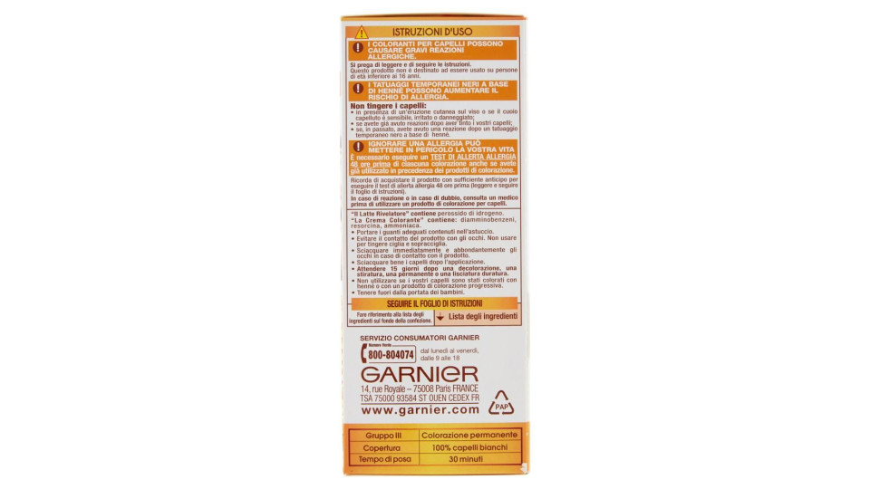 Garnier Belle Color Colore Luminoso, Tinta Per Capelli Bianchi 4 Biondo Cenere Naturale