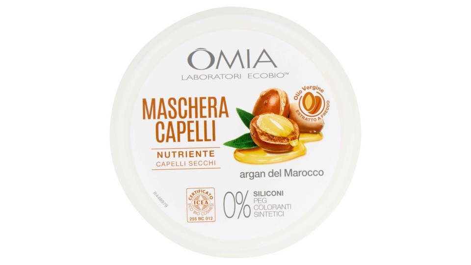 Omia Laboratori Ecobio Maschera Capelli Nutriente Argan Del Marocco 250 Ml