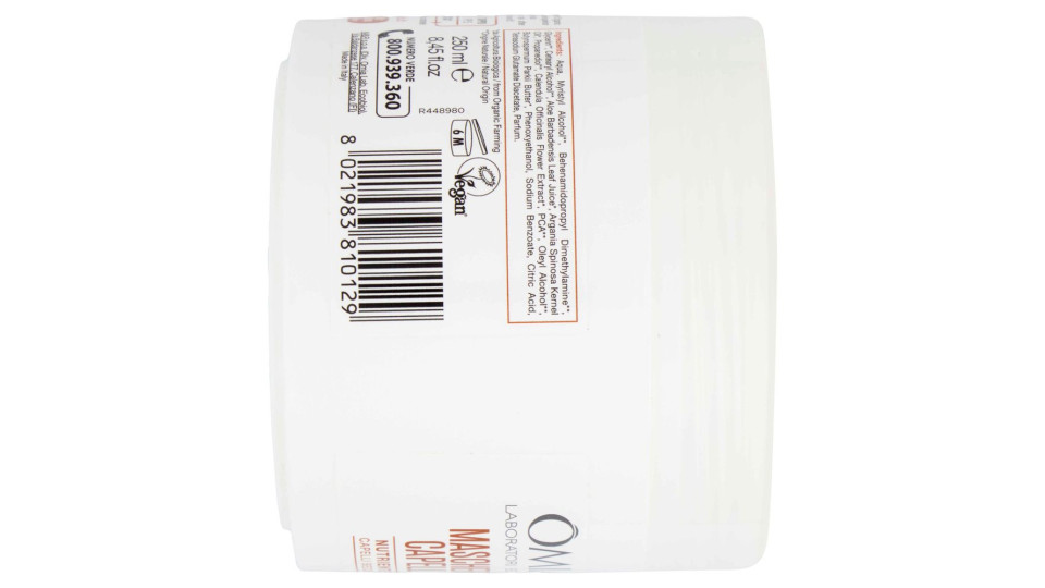 Omia Laboratori Ecobio Maschera Capelli Nutriente Argan Del Marocco 250 Ml