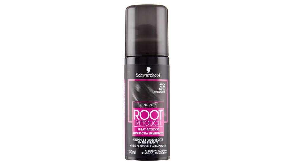 Schwarzkopf Root Retouch Spray Ritocco Ricrescita Immediato Nero 120 Ml