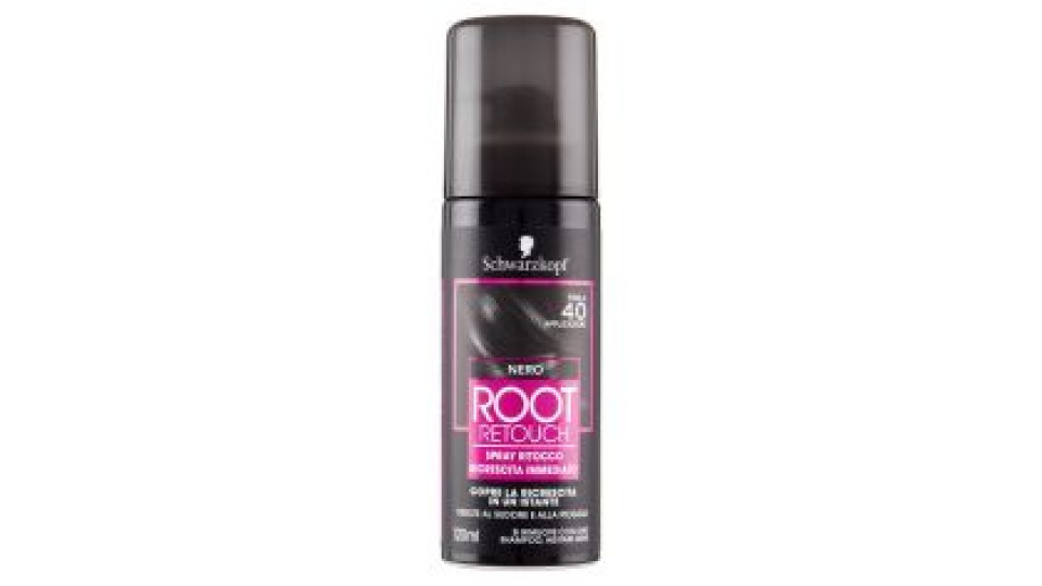 Schwarzkopf Root Retouch Spray Ritocco Ricrescita Immediato Nero 120 Ml