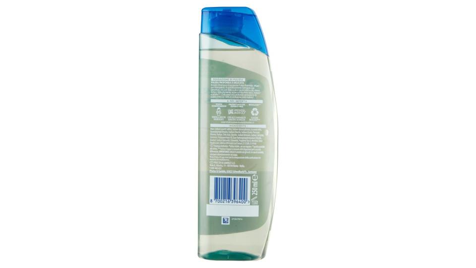 Head & Shoulders Shampoo Antiforfora Pulizia Profonda Per Cute Grassa 250 Ml