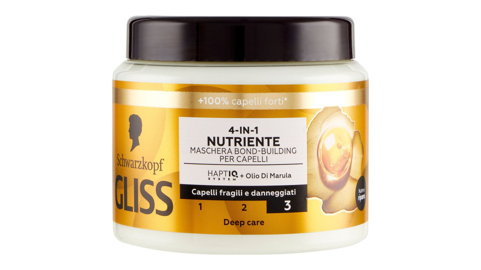 Gliss 4-in-1 Nutriente Maschera Bond-building Per Capelli 400 Ml