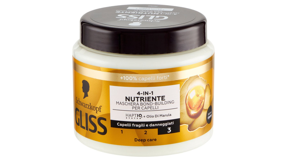 Gliss 4-in-1 Nutriente Maschera Bond-building Per Capelli 400 Ml