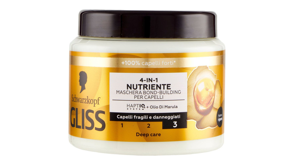 Gliss 4-in-1 Nutriente Maschera Bond-building Per Capelli 400 Ml