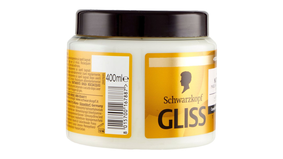 Gliss 4-in-1 Nutriente Maschera Bond-building Per Capelli 400 Ml