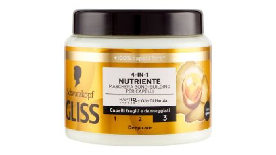Gliss 4-in-1 Nutriente Maschera Bond-building Per Capelli 400 Ml