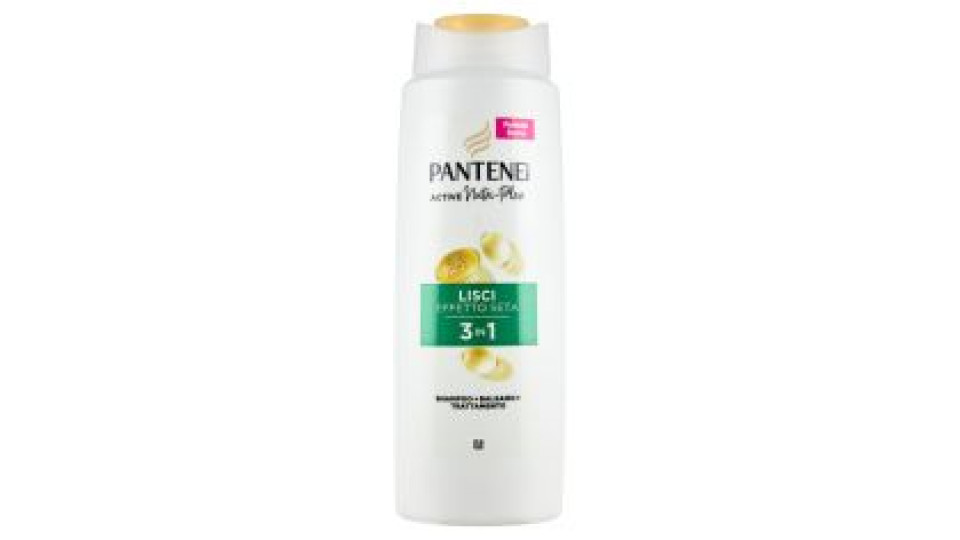 Pantene Pro-v Lisci Effetto Seta 3 In 1 Shampoo + Balsamo + Trattamento Active Nutri-plex 625 Ml