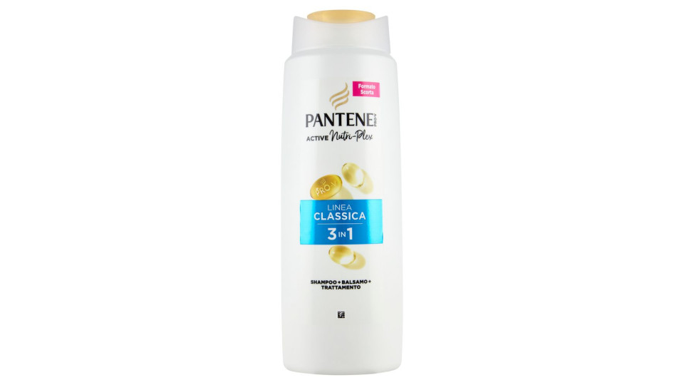 Pantene Pro-v Linea Classica 3 In 1 Shampoo + Balsamo + Trattamento Active Nutri-plex 625 Ml