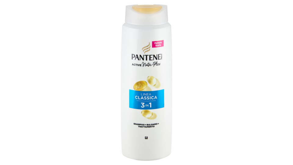 Pantene Pro-v Linea Classica 3 In 1 Shampoo + Balsamo + Trattamento Active Nutri-plex 625 Ml