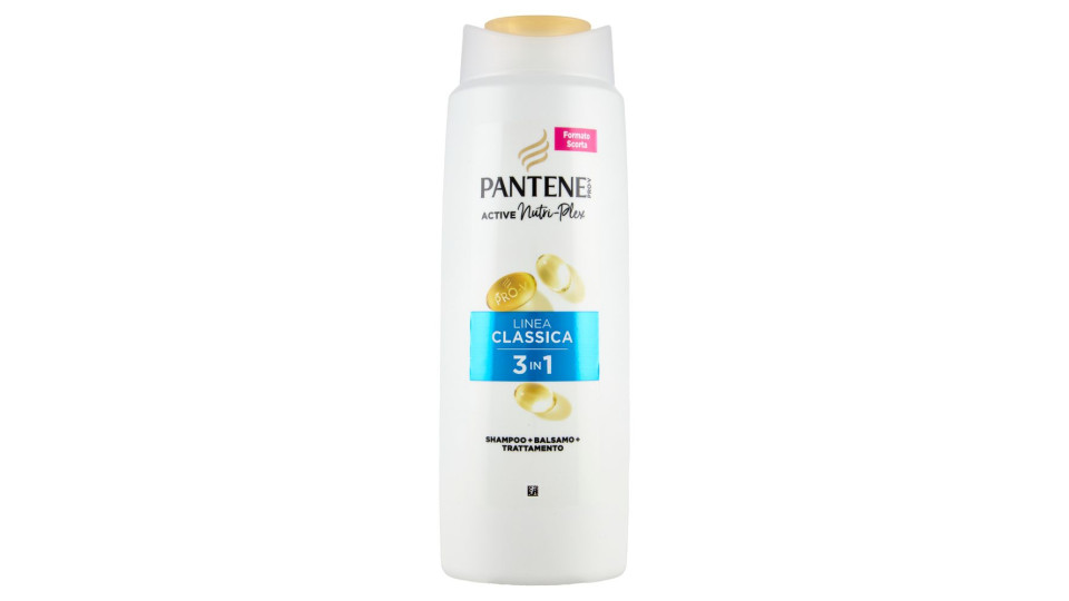 Pantene Pro-v Linea Classica 3 In 1 Shampoo + Balsamo + Trattamento Active Nutri-plex 625 Ml